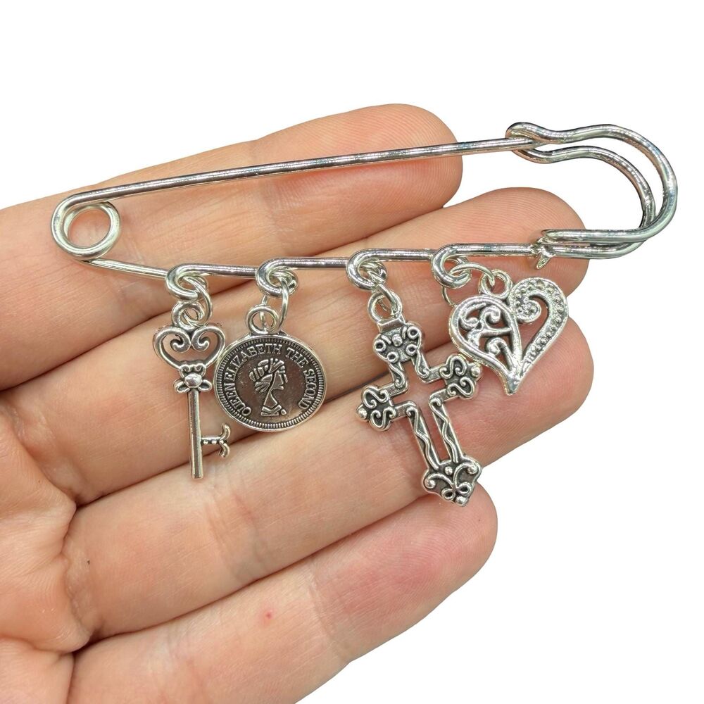 Vintage Jewelry Queen Elizabeth Pin Brooch Religious Jewelry